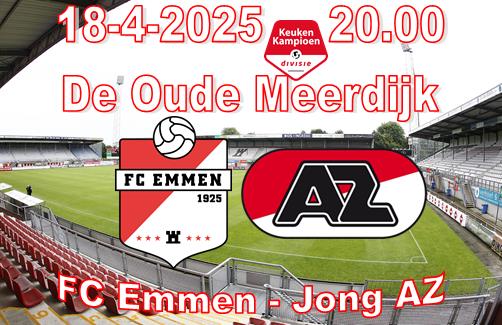 FC Emmen afgedroogd in eigen stadion door een heel jong Jong AZ