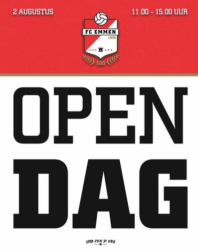 Kom naar de open dag van FC Emmen op 2 augustus