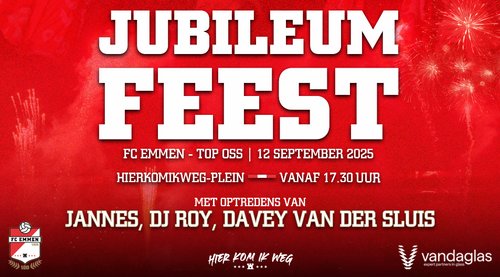 Vrijdag a.s. jubileumfeest FC Emmen