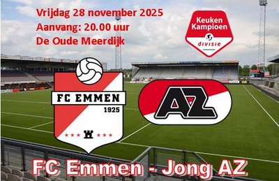 FC Emmen wint van Jong AZ