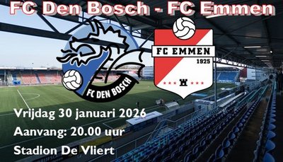 FC Emmen met een punt terug uit Den Bosch
