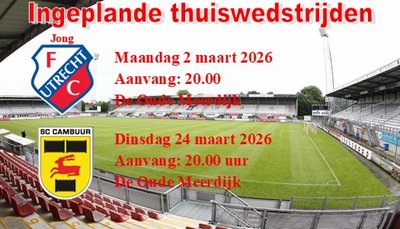 Afgelaste wedstrijden opnieuw ingepland