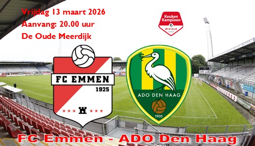 FC Emmen kan koploper ADO Den Haag geen punten afsnoepen