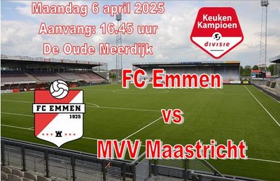 FC Emmen pakt drie punten tegen MVV Maastricht