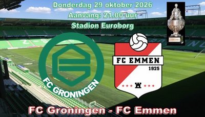 Bekerwedstrijd FC Groningen - FC Emmen op 29 oktober