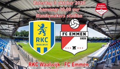 FC Emmen speelt gelijk bij RKC Waalwijk