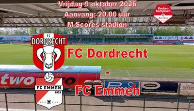 FC Emmen boekt ruime winst in Dordrecht